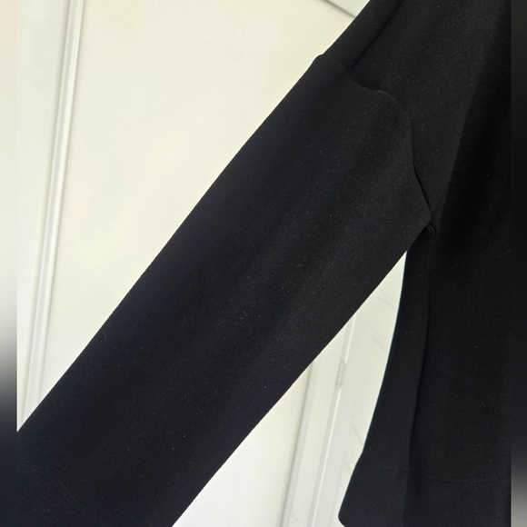 COS Black Relaxed Sleeve Mock Neck Long Top - Picture 2 of 3